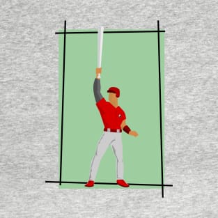 Red baseball player T-Shirt